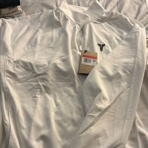 Nike White Kobe Logo Half-Zip Performance Pullover